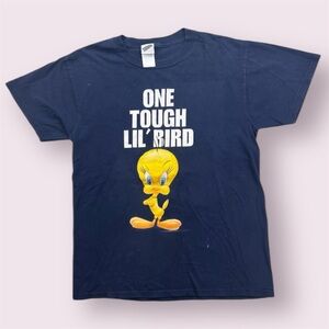 Vintage 90’s Tweety Bird Looney Toons Shirt - Warner Bros Navy Blue Large